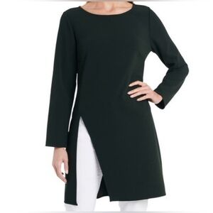 Vince Camuto Long Sleeve Side Slit Crepe Tunic